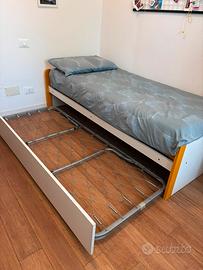 LETTO SINGOLO +CONTENITORE 2 LETTO + MATERASSO