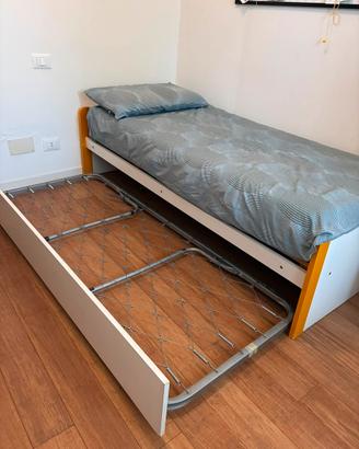 LETTO SINGOLO +CONTENITORE 2 LETTO + MATERASSO