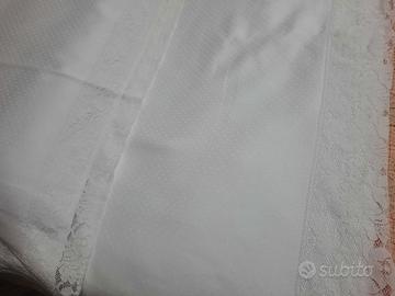 lenzuolo in raso di cotone e pizzo