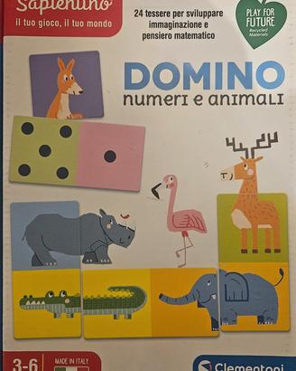 gioco bambin domino clementoni 3-6 anni come nuovo