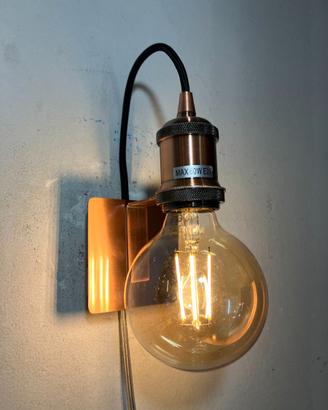 IDEAL LUX - Lampada parete metallo rame