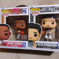 Lotto funko nba victor wembanyama e rodman