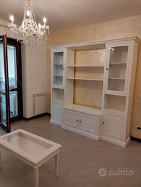 Parete Attrezzata in Legno Bianco Opaco 225X50X220