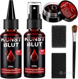 Sangue Finto Halloween Kit - trucco lavabile