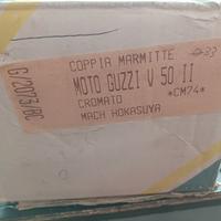 coppia marmitte moto guzzi v50 cromato