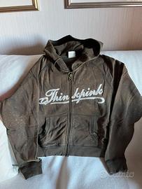 Felpa Think pink, Tg S, 100% cotone, donna