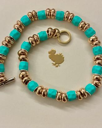 Dodo pomellato 1 granello azzurro turchese raro