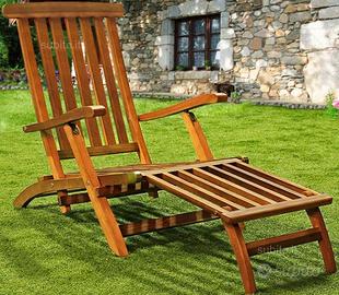 Sedia sdraio prendisole legno