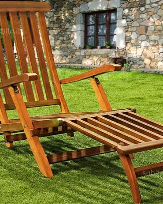 Sedia sdraio prendisole legno