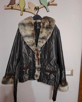 Giacca in vera pelle e pelliccia