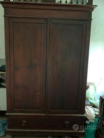 Armadio epoca in legno massello 130x58x220