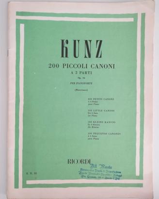 KUNZ - 200 piccoli canoni Op. 14