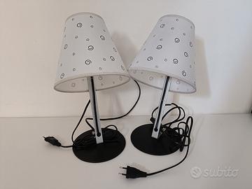 2 lampade abat jour da scrivania 
