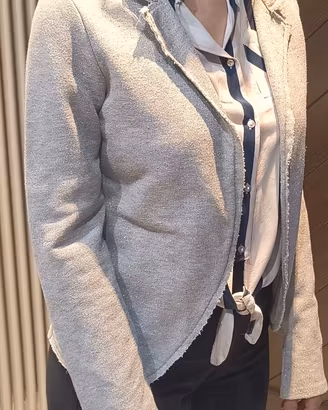 Giacca donna felpa garzata, colore grigio/argento 