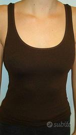 Lotto di 100 canotte con corpetto interno -MARRONE