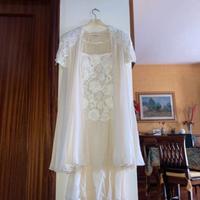 Abito da sposa midi in pura  seta 100%