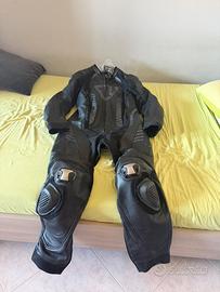 Tuta moto in pelle intera Cruizer nera - Taglia L