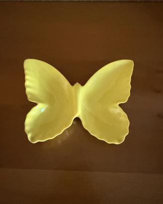 Svuotatasche Farfalla Carini in ceramica gialla