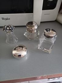  2 calamai con tappo argento +2 oggettini silver 
