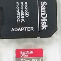 MICRO SD SAN DISK DA 32 GB + ADATTATORE