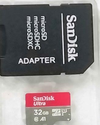 MICRO SD SAN DISK DA 32 GB + ADATTATORE