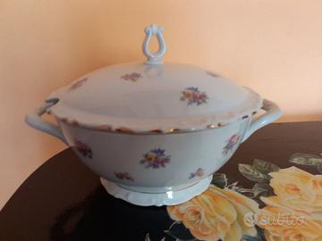 Antica zuppiera Thuringia con coperchio