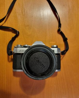 Macchina fotografica Canon AE1 + obiettivo da 200