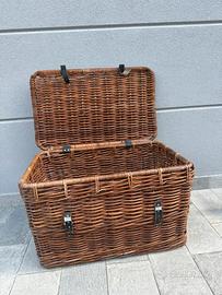 Cesta grande in vimini vintage