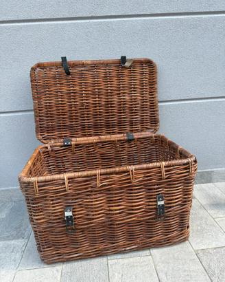 Cesta grande in vimini vintage