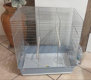 Gabbia grande/accessoriata papaggall ecc- nuova