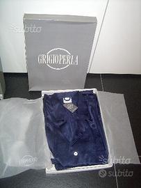 Pigiama grigio perla uomo seta