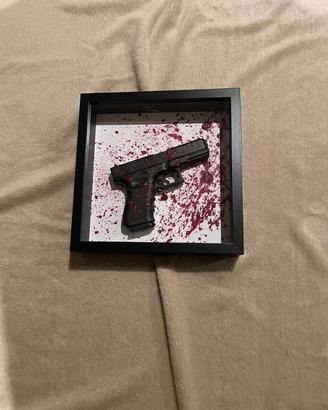 Quadro 3D Moderno Design Artistico - Pistola Glock