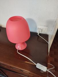 Lampada da comodino abat jour rosa