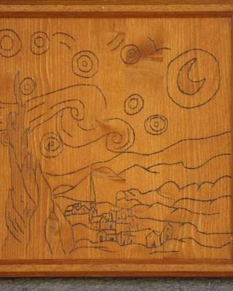 Quadretto in legno Notte Stellata