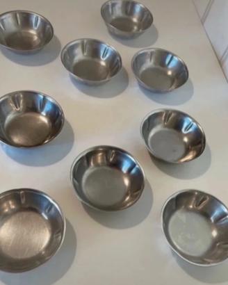 Ciotole set da 9 articoli in acciaio inox 13 cm