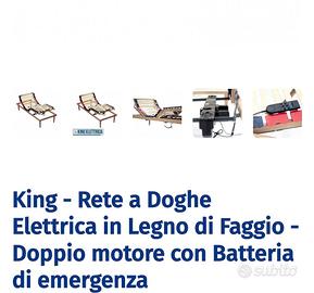Rete Motorizzata King + Materasso Memory gel