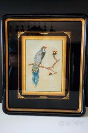 Quadro su cristallo  foglia oro Jean Berclain 1930