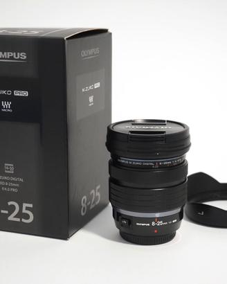 Olympus 8-25mm 4.0 Pro + Nikon filtro NC 72mm