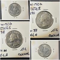 Collectible Coins ¼ Dollar 1978/90 KM# 164a 🇺🇸