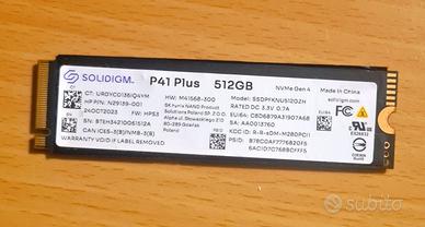 SSD SOLIDIGM P41 Plus da 512gb NVMe