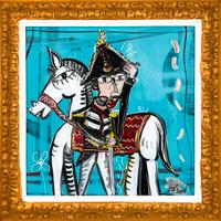 Quadro moderno il tenente dipinto per militare