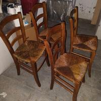 SEDIE D'EPOCA IMPAGLIATE