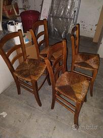 SEDIE D'EPOCA IMPAGLIATE