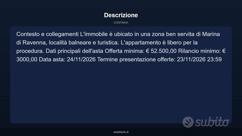 Appartamento – Ravenna, Marina di Ravenna - Altro