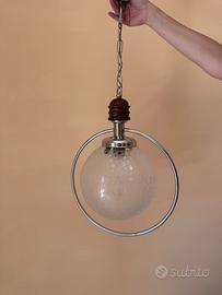Lampadario Vintage anni 70 a forma di pianeta