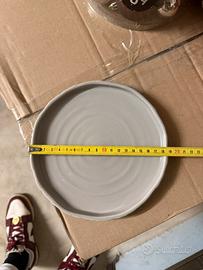 Set Piatti ceramica Le Nouveau COQ grigio 19cm