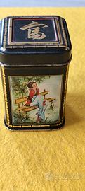 VINTAGE:ORIGINALE scatoletta latta Giapponese the