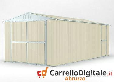 Box garage auto in Acciaio 327x611cm 19mq avorio