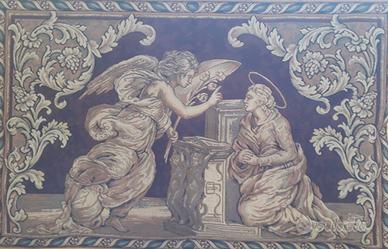 Arazzo riproduzione "L'Annunciazione" di Da Vinci