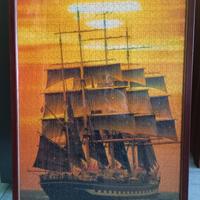 Quadro con Veliero al tramonto (puzzle) 54x74 cm